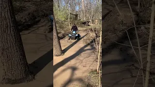 Polaris sportsman 570 hits nasty mud hole.