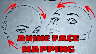 MAPPING THE FACE FOR ANIME & MANGA | Anime Face Mapping Tutorial | How To Do Anime Face Mapping