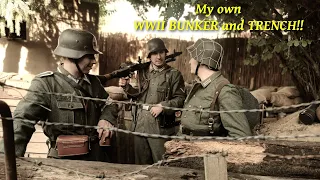 Spending the NIGHT in my WW2 BUNKER and TRENCH - WWII Garden Display - History Secrets -