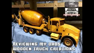 Reviewing My Dad's Handmade 1/16th Scale Wooden Truck And Trailer Collection (IRL Get To Know Me)