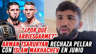 Arman Tsarukyan explica por qué rechazó enfrentar a Islam Makhachev en UFC 302