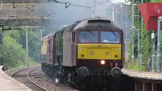 Class 47, 47772 'Carnforth TMD' and LNER Class B1 61306 'Mayflower' at Hatfield Peverel