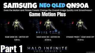 Game Motion Plus on the Samsung QN90A Vs LG OLED C1 Vs Sony A90J