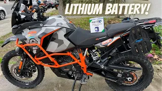 Installing the Earth-X Lithium Battery on a KTM 1290 SAR - Huge Improvement!