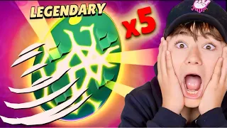 ON PACK 5 LEGENDAIRES ! OEUFS GODZILLA SUR BRAWL STARS ! WOOOOOW!!🔥 LEGENDARY MONSTER EGG'S!!!!🥚