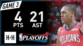 Rajon Rondo Full Game 3 Highlights Warriors vs Pelicans 2018 NBA Playoffs - 4 Pts, 21 Assists!