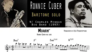 Ronnie Cuber - Moanin' full Baritone solo transcription (with the Charles Mingus Big Band)