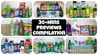 30+mins of Sponge Squeezing ASMR & Cleaning Products (Previews Compilation Video) Timestamps Below
