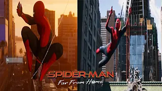 Recreating Spiderman Far From Home Post Credit Scene | Texting MJ While Webswinging