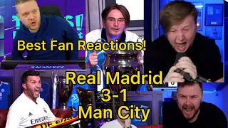 Best Fan Reaction Compilation! Real Madrid 3-1 Man City! Champions league Classic!