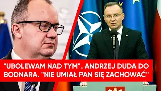 "Po prostu kompromitacja". Andrzej Duda apelował do Bodnara. "Nie umiał się pan zachować"