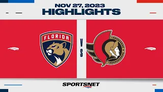 NHL Highlights | Panthers vs. Senators - November 27, 2023