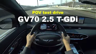 2021 GENESIS GV70 2.5 T-GDi AWD POV test drive