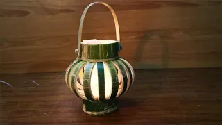 DIY lamp led beautiful from bamboo for bedroom - Bamboo Furniture