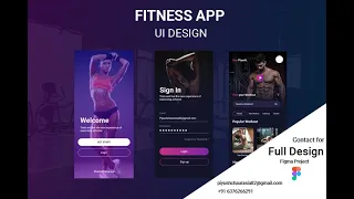 Figma Fitness mobile app Design | design a Fitness app in Figma | UIUX Design 2021 | Techno-fine