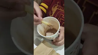 Yummy  😋🤤 #mcdonalds Fries Dunked into Chocolate Milkshake and L@@k What Happened!" #viral #shorts