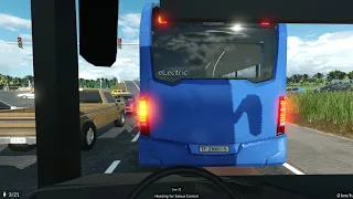 Expressway Journey- Bus Driver View- One Stop- Transport Fever 2