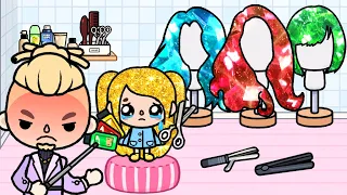 Bad Dad Forced His Golden Hair Daughter Became A Hair Stylist | Sad Story |Toca Life Story|Toca Boca