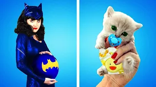 Funny Pregnant Superheroes! Pregnancy Hacks & Pranks