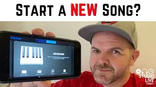 How to start a new song in GarageBand iOS (iPhone/iPad)