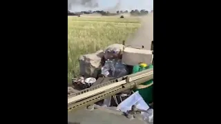 Accurate Ukrainian artillery targets two claimed Russian vehicles | ukraine war footage