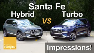 2023 Hyundai Santa Fe Hybrid vs 2.5T | Driving Impressions!