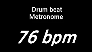 76 bpm metronome drum
