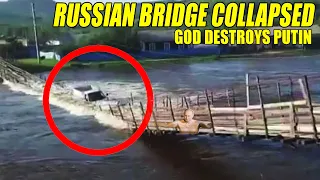 Collapsed in the flood: The truck driver crashed into the flooded suspension bridge ... and loses