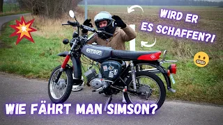 😨💥ICH bringe IHM das SIMSON fahren bei | 👌🏽 Wie fährt man eine SIMSON? | Motovlog #30