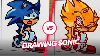 DRAWING SONIC / Friday Night Funkin MODS Whos the Winner ??? #DRAWING