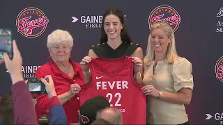 Caitlin Clark introduced by Fever