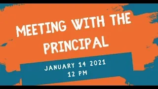 TCMS Meeting with the Principal January 14, 2021