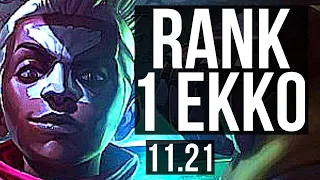 EKKO vs EVELYNN (JUNGLE) | Rank 1 Ekko, 15/0/3, Legendary, Rank 9 | NA Challenger | v11.21