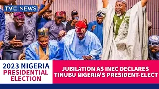 (TRENDING) Jubilation As INEC Declares Tinubu Nigeria's President-Elect