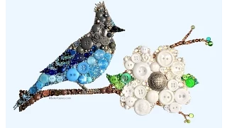 Button Art Steller's Jay