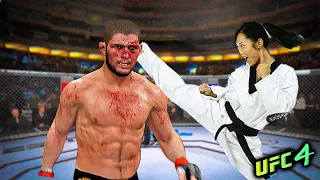Khabib Nurmagomedov vs. Taekwondo Queen (EA sports UFC 4)