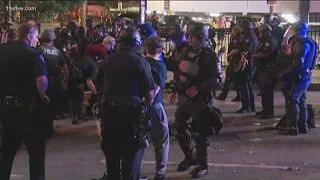 Protesters arrested overnight as violence continues in downtown Atlanta