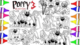 POPPY PLAYTIME CHAPTER 3 Coloring Pages | How To COLOR All BOSSES & MONSTERS from All Chapters | NSC