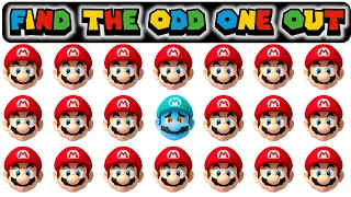 🔴 SUPER MARIO BROS Find the Odd One Out 🔴 | Iq test BRAIN BREAK | JUST DANCE and workout for kids