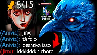 CAI CONTRA JINX SCRIPT FOLGADA D+ MLK KKKKKKK ANIVIA