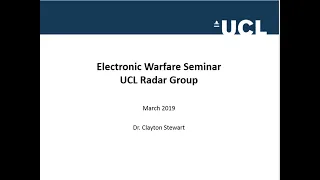 Electronic Warfare Seminar - Dr Clayton Stewart