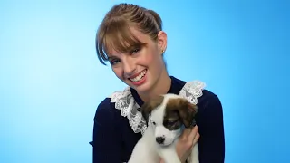 Maya Hawke Plays With Puppies While Answering Fan Questions