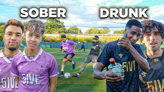 DRUNK VS SOBER FOOTBALL MATCH! (WE GOT REMOVED OFF THE PITCH 😱)
