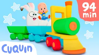 Learn Big and Small with Cuquin's color train and more 🚂 Videos & cartoons for babies