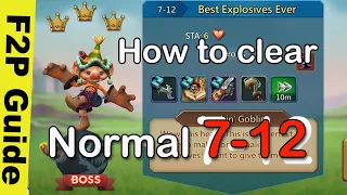 How to clear Lords mobile 7-12 normal stage f2p