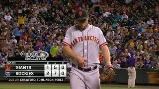 SF@COL: Strickland fans Hundley to end the inning