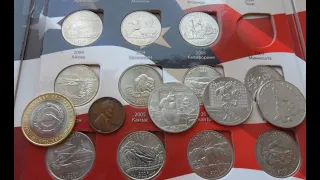 Монеты США и Новая Юбилейная монета  России 2022 года.