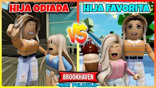 HIJA ODIADA VS HIJA FAVORITA 💔 Brookhaven Roblox Mini Pelicula (Historias en español con Voces)