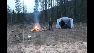 Spring Camping With Electric Fence In Grizzly Bear Territory