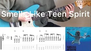 Nirvana - Smells Like Teen Spirit (guitar cover with tabs & chords)